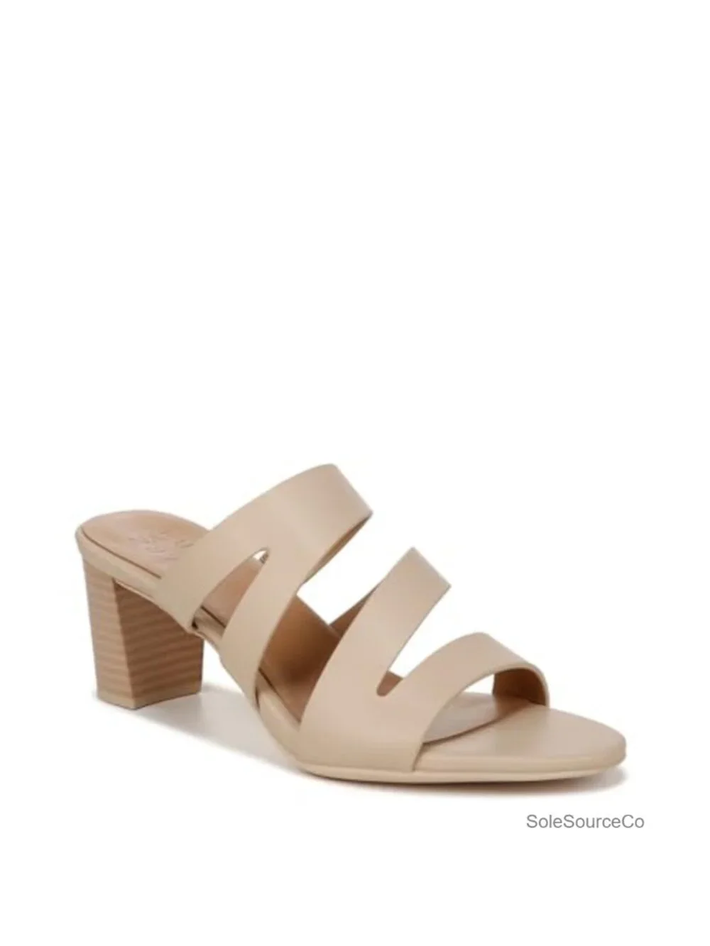 Strappy Slide Heeled Sandals with Non-Slip Outsole